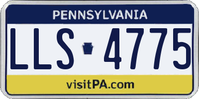PA license plate LLS4775