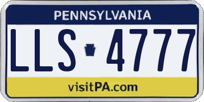 PA license plate LLS4777