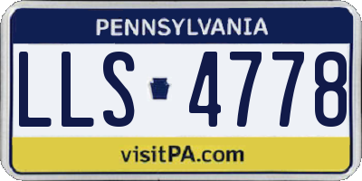 PA license plate LLS4778