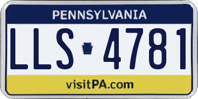PA license plate LLS4781