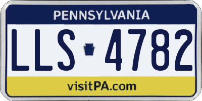 PA license plate LLS4782