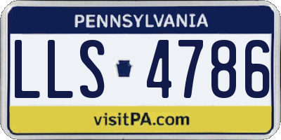 PA license plate LLS4786