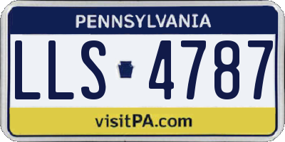 PA license plate LLS4787