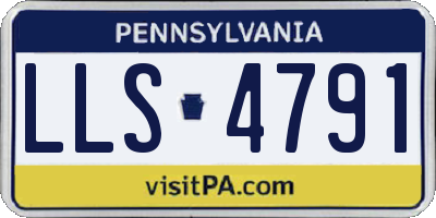 PA license plate LLS4791