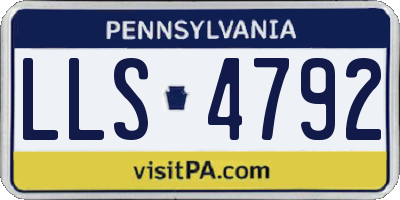PA license plate LLS4792
