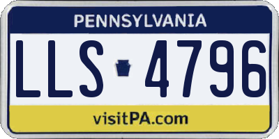 PA license plate LLS4796