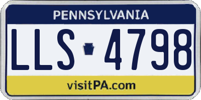 PA license plate LLS4798