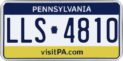 PA license plate LLS4810