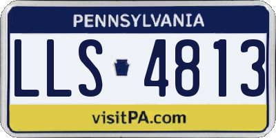 PA license plate LLS4813