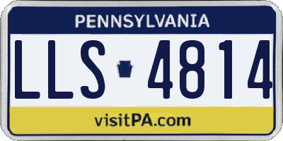PA license plate LLS4814