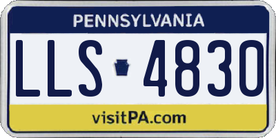 PA license plate LLS4830