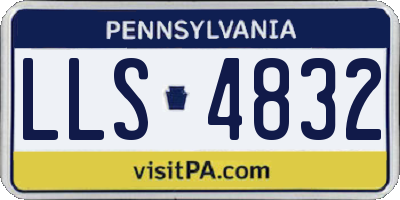 PA license plate LLS4832