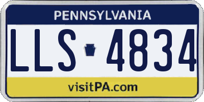 PA license plate LLS4834