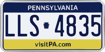 PA license plate LLS4835