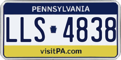 PA license plate LLS4838