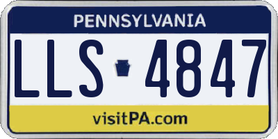 PA license plate LLS4847