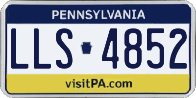 PA license plate LLS4852