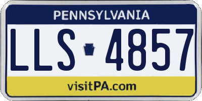 PA license plate LLS4857