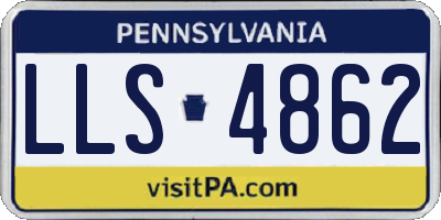 PA license plate LLS4862