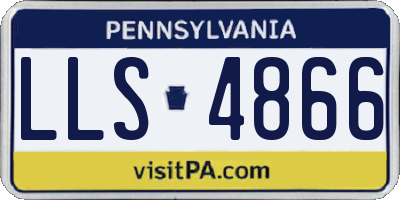 PA license plate LLS4866