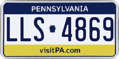 PA license plate LLS4869
