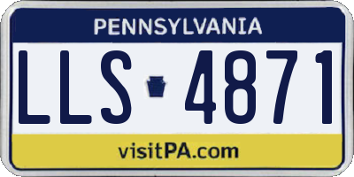 PA license plate LLS4871