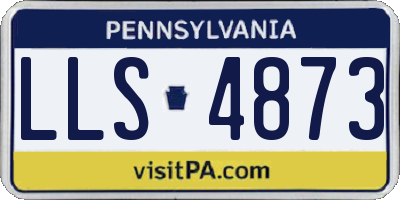 PA license plate LLS4873