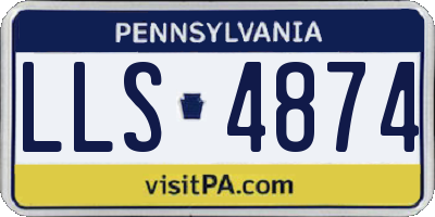 PA license plate LLS4874