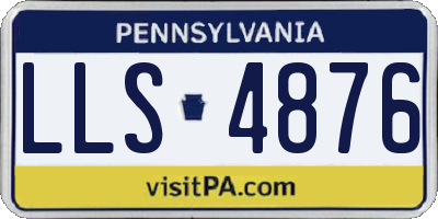 PA license plate LLS4876
