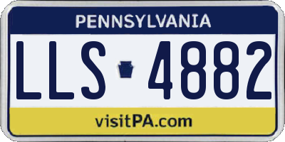 PA license plate LLS4882