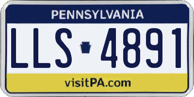 PA license plate LLS4891