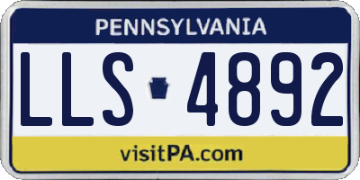 PA license plate LLS4892
