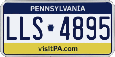 PA license plate LLS4895