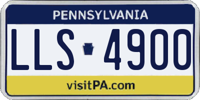 PA license plate LLS4900