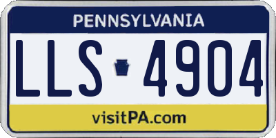 PA license plate LLS4904