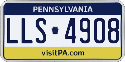 PA license plate LLS4908