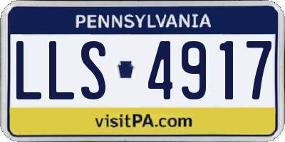 PA license plate LLS4917