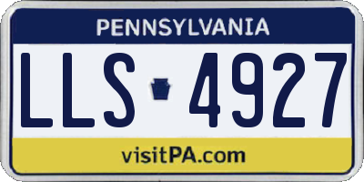 PA license plate LLS4927