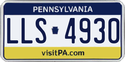 PA license plate LLS4930