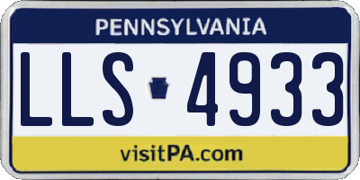 PA license plate LLS4933