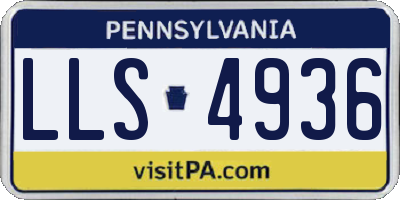 PA license plate LLS4936
