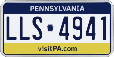 PA license plate LLS4941