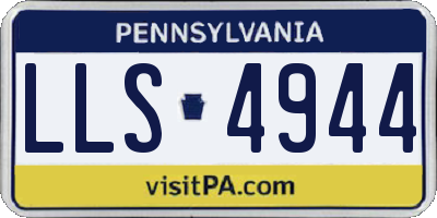 PA license plate LLS4944