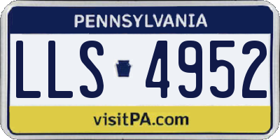 PA license plate LLS4952