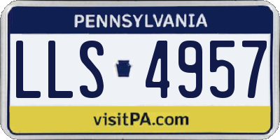 PA license plate LLS4957