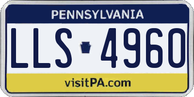 PA license plate LLS4960