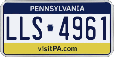 PA license plate LLS4961
