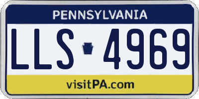 PA license plate LLS4969