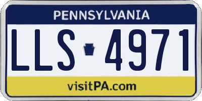 PA license plate LLS4971