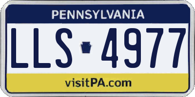 PA license plate LLS4977